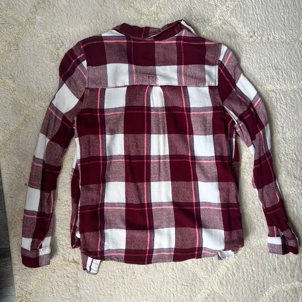 Red and white plaid flannel SO - Image 2