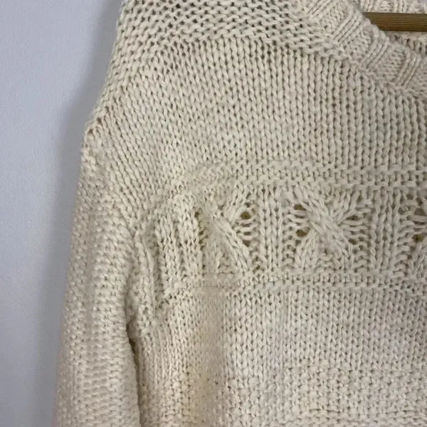 American Eagle Chunky Knit Wool Blend Fisherman Sweater - Image 11