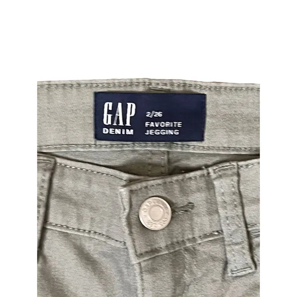 Gap Women's‎ Jeans Favorite Jegging Ankle Mid-Rise Stretch Light Gray Size 2/26 - Image 3