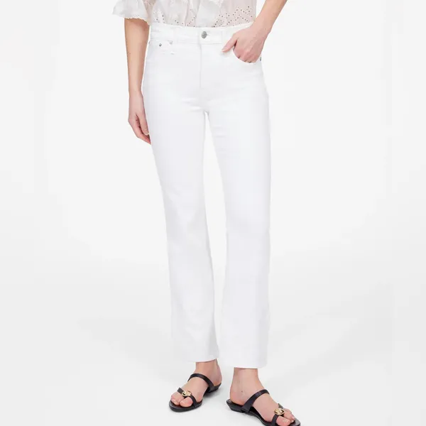 Madewell Mid-rise Kick Out Crop‎ Jeans White 33 - Image 6
