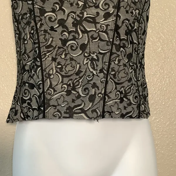 Y2K Dark Feminine Romantic Whimsigoth Regencycore Victorian Tapestry Corset S‎ - Image 3
