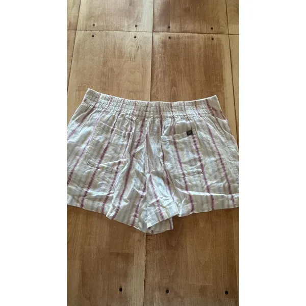 GAP‎ Womens XL Linen Blend Striped Shorts Pink Yellow Blue White Casual Summer - Image 5