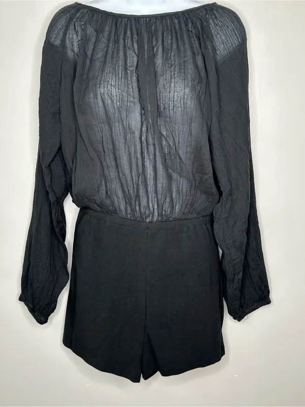 Free People Real Resort Romper in Black Size M - Image 3