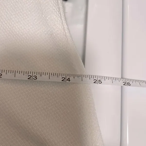 Wonderland By Orange White V-neck Waffle Knit Short Sleeve‎ Blouse Size Medium - Image 5