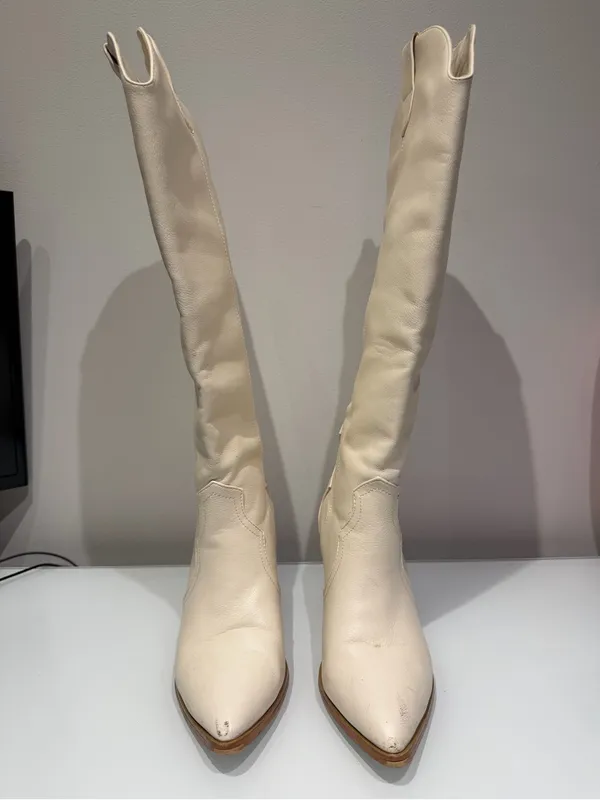 Billini Novena Tall Boots Off White Size 8 - Image 4