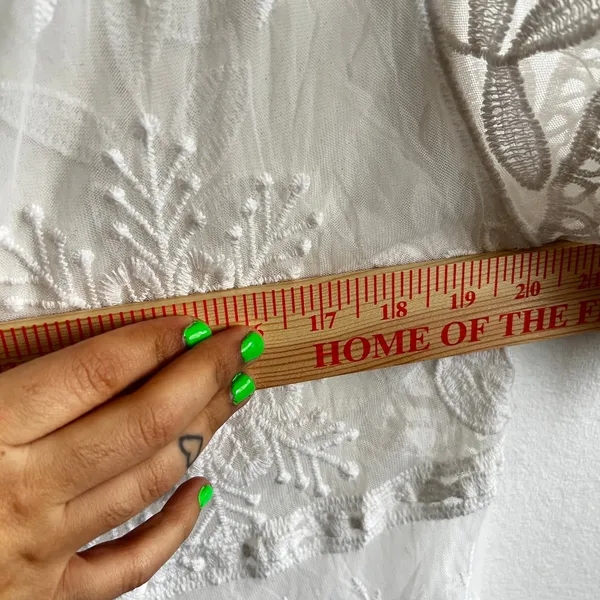 White Lace Kimono Duster‎ Ethereal Boho Cottagecore Festival Layering Medium - Image 5