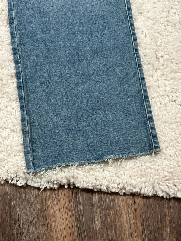 Onero Women’s Jeans Size 25 Wide Leg Raw Hem Medium Wash - Image 3