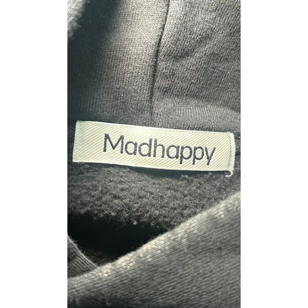 Madhappy Angel Graphic Hoodie XL Black Pink Logo Oversized Fleece Pullover - Image 3