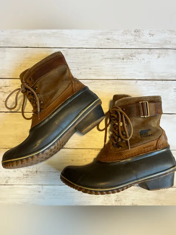 Sorel Womens Brown Winter Fancy Lace II Waterproof Winter Boot Size 8 - Image 5