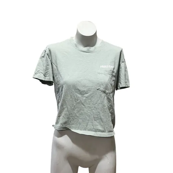 Madewell x Free & Easy Women's Crop T-Shirt Green Size S Graphic Back - Image 7