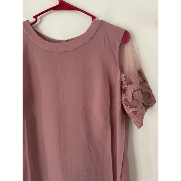 NWT Lulus Lisa Marie Mauve Pink Embroidered Top Medium - Image 5