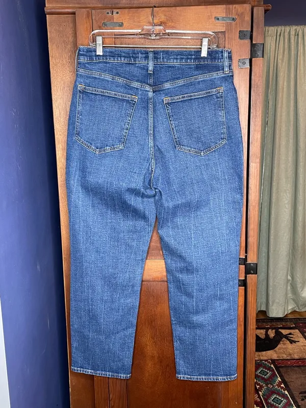 Abercrombie Curve Love Ultra High Rise Ankle Straight Jeans 31 Dark Wash Y2K - Image 4