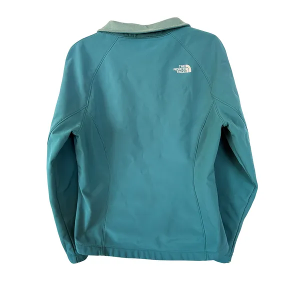 North Face Apex Thermal Teal Jacket Zip Up Outdoor Active Hiking Womens Large - Image 3