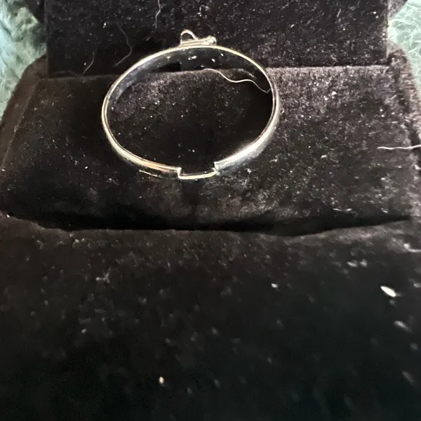 Women’s Stainless Steel Silver Adjustable Stacking Ring Size 7 - Image 2
