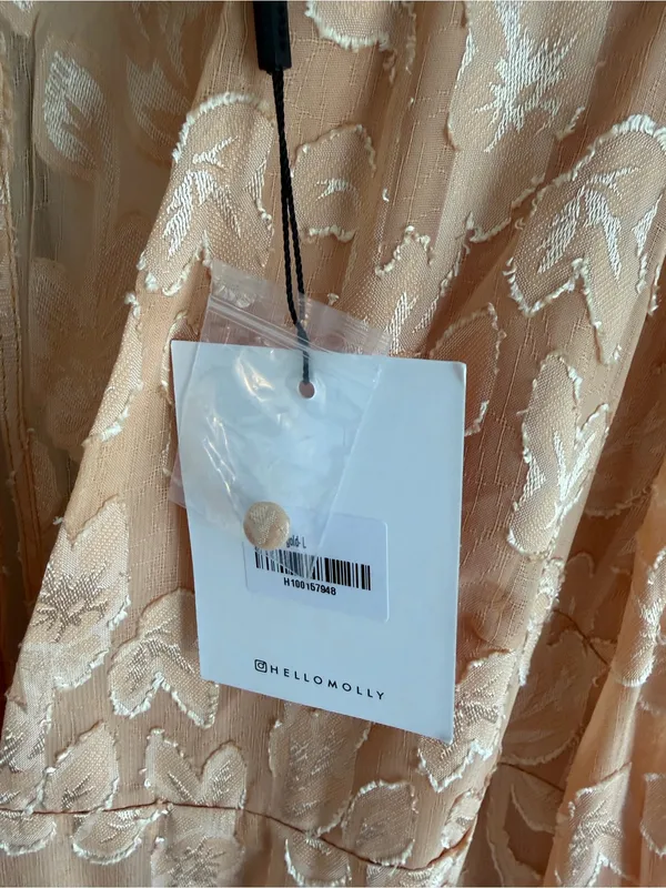 Hello Molly Gold‎ Floral Jacquard Midi Dress NWT - Image 4
