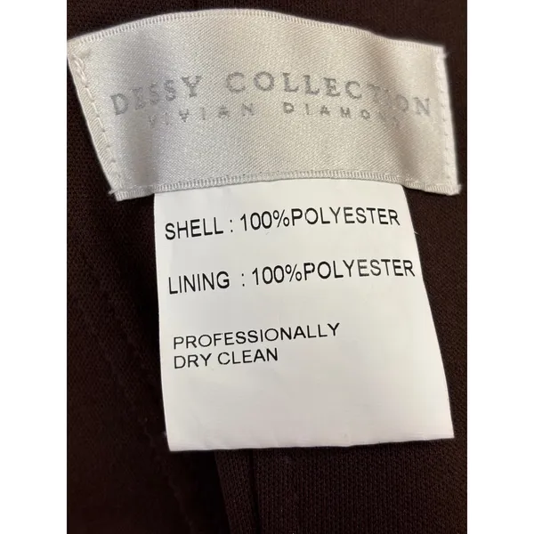 Dessy Collection Vivian Diamond‎ Espr. Brown Bridesmaid Gown Dress 1D22 Size 12 - Image 6