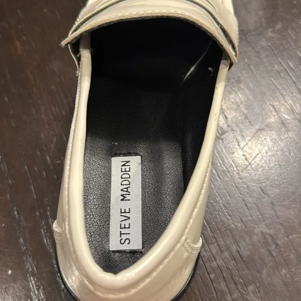 Steve Madden Lotto Lug Sole White Loafers - Image 6