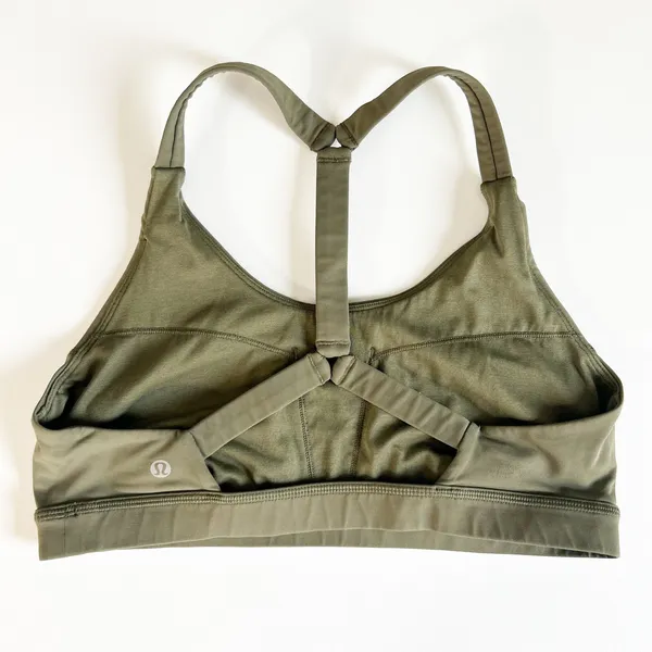 Lululemon Womens Active Luxtreme Pack It In Sports Bra Size 12 Fatigue‎ Green - Image 7