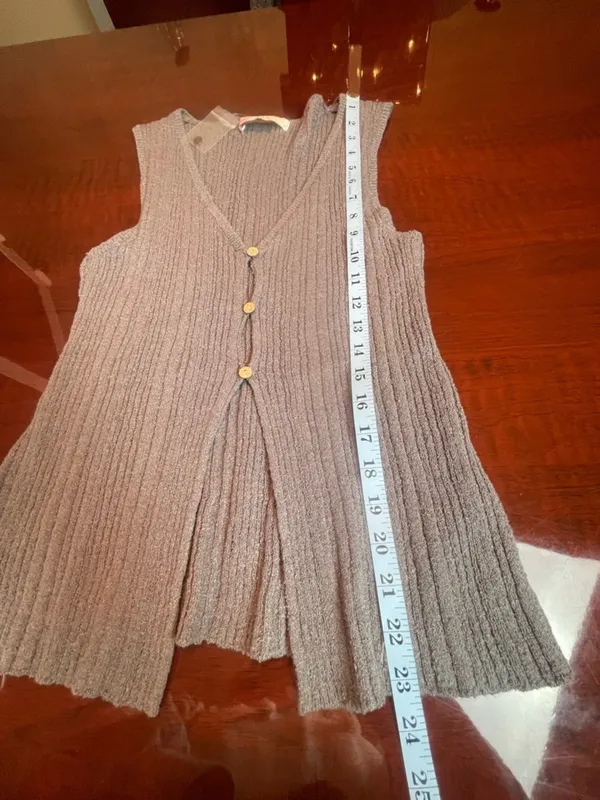 Free People Beach Rhea Knit Mini Skirt & Vest Set Ribbed XS Grey Coquette - Image 10