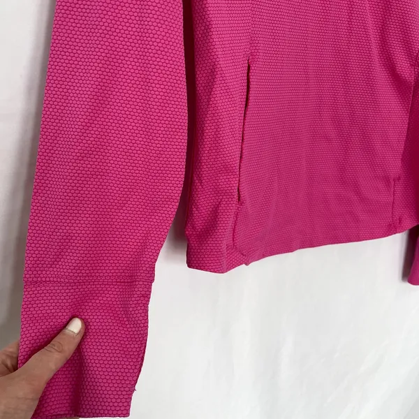 Tommy‎ Bahama Active deep pink quarter zip golf long sleeved top women's S nylon - Image 4