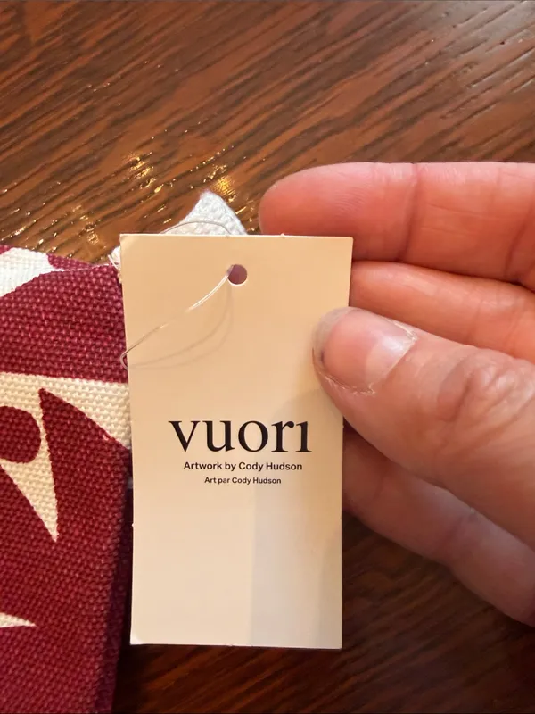 NWT Vuori Holiday 2025 Strawberry Graphic Canvas Cosmetic Pouch - Image 3