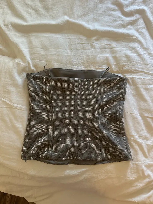Zara strapless rhinestone top - Image 10