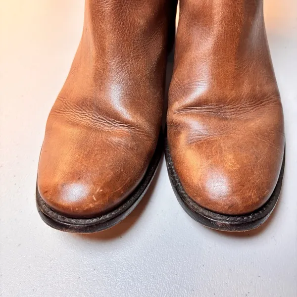 Tory Burch Brown Leather Chelsea Ankle Boots Buckle‎ Detail Women's 7.5 - Image 3