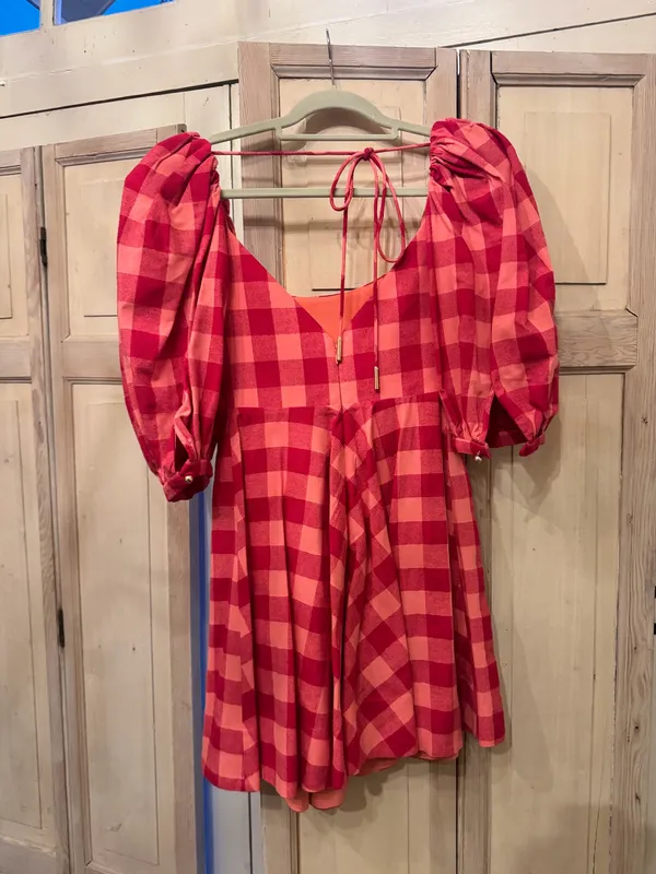 Acler pink gingham mini dress Size 2 - Image 2