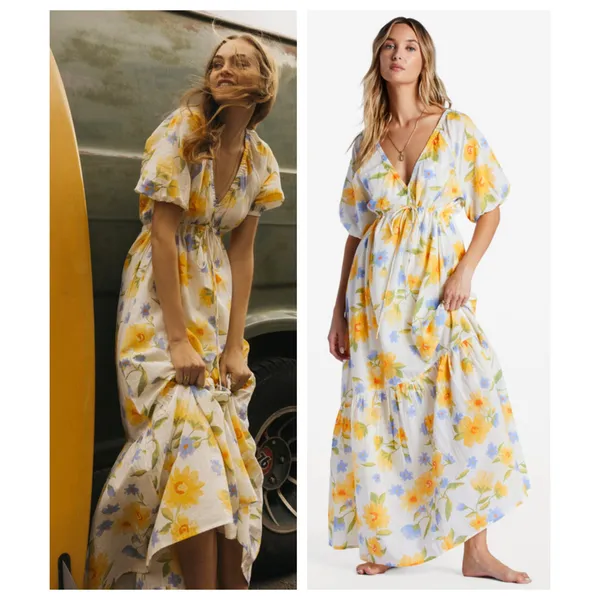 NEW Billabong Lost In Love Maxi Dress Size Small - Image 12