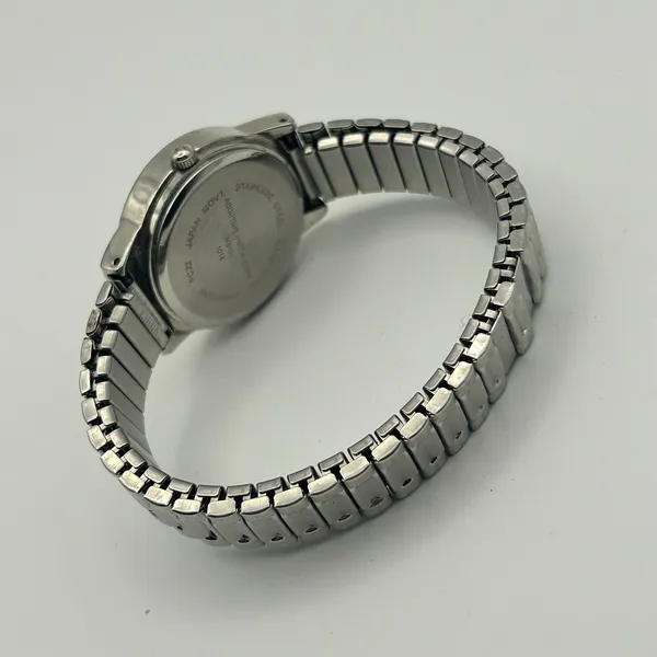 Accutime Silver-tone Crystal Bezel Women’s Watch Working New Battery - Image 5