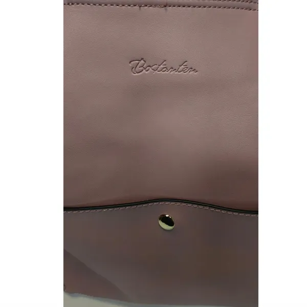 Baby Pink leather Tote by Bostatent - Image 3