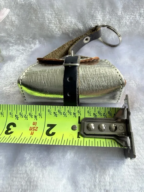 Gold Miniature Key Chain Handbag Handcrafted with Leather form Florence Italy - Image 5