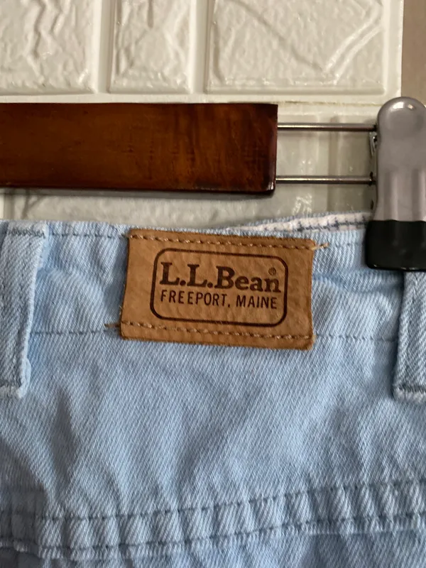 LL Bean Jeans Relaxed Fit Blue Denim Elastic Waist Inseam 27 Rise 10 Length 38 - Image 7