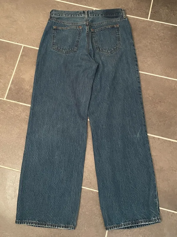 Abercrombie & Fitch Women's Dark Blue Straight Leg Jeans - Image 2