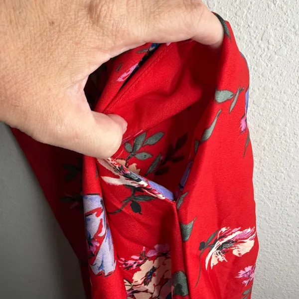 Band of Gypsies Floral Maxi Dress Red Blue Sleeveless Summer Sundress Sz S‎ - Image 4