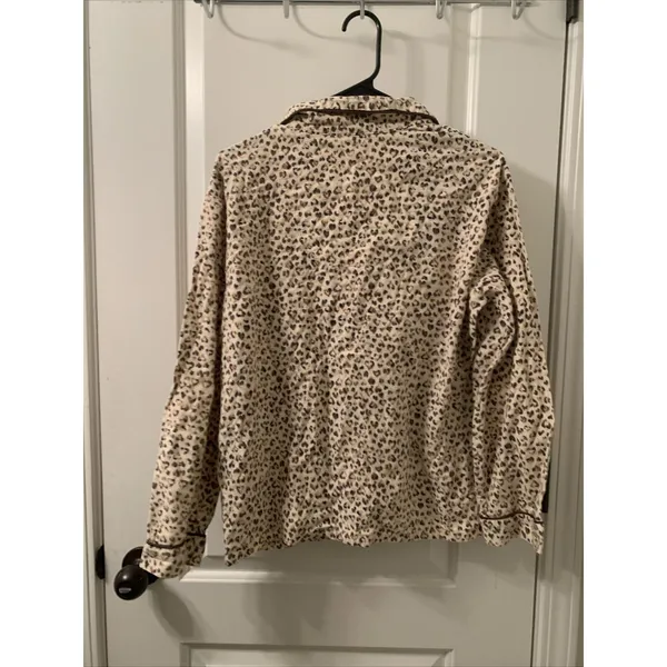 Meg & Lilly Women's Leopard Print 2pc Pajama Pant Set Top & Pants Size Large - Image 7