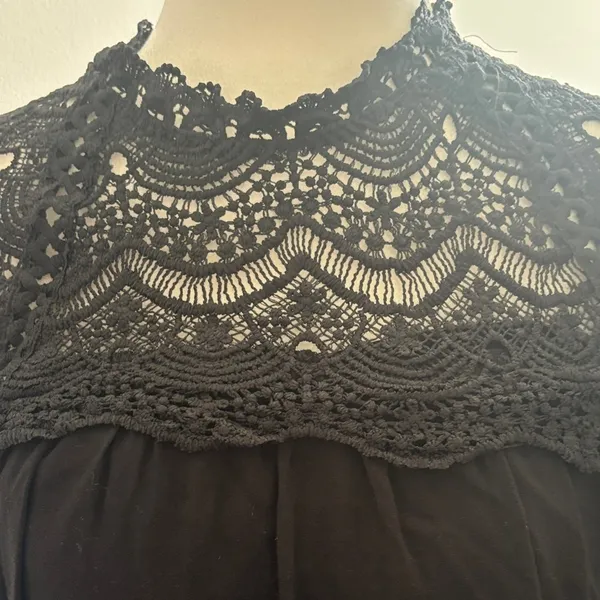 Entro Black Lace Mini Dress - Image 2