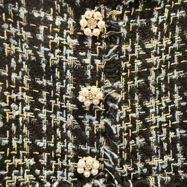 LIKELY Robin Dress Tweed‎ Jeweled Button Front Mini Preppy size 6 - Image 5