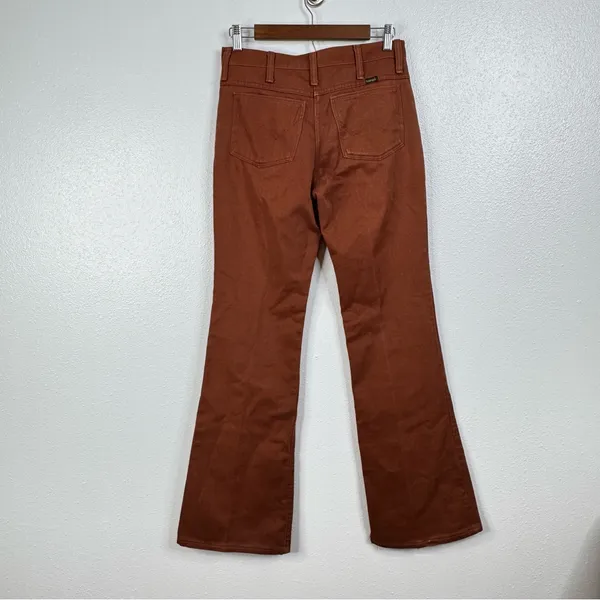 Vintage‎ Wrangler Brown Rust Flare Jeans - Image 2