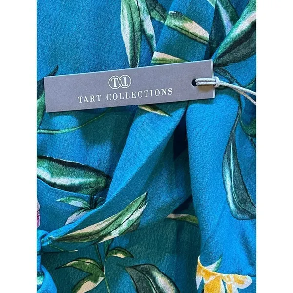 Tart Collections Lena Dress Women XS‎ Blue Floral Print Tie Waist Mini Boho - Image 14