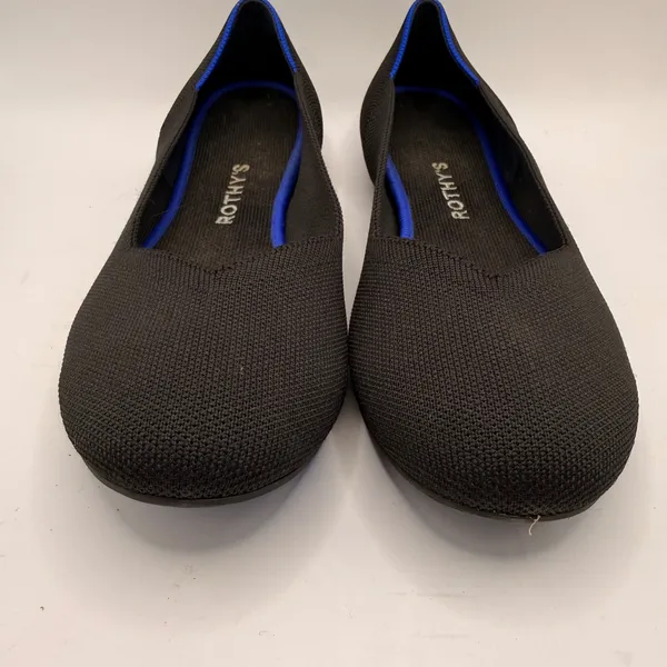 Rothy's The Flat Black Solid Round Toe Knit Ballet Flats Womens Size 10.5 - Image 4