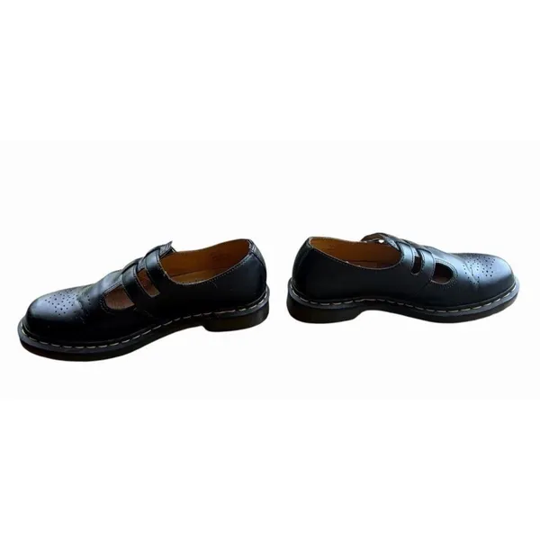 Dr Martens Smooth Mary Jane Flat 8065 Black Leather Buckle Shoes eu43 uk9 us11 - Image 10