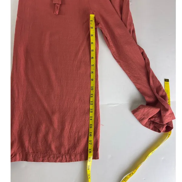 Becool Brown Wide Leg Jumpsuit - V-Neck Tie Waist - Size Large - Image 4