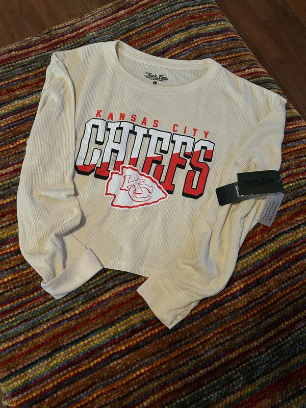 National Football League Team Apparel Junk Food Clothing Kansas City Chiefs women’s long sleeve Large New - Image 8