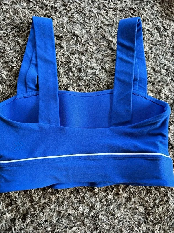 All in Motion Everyday Soft Light Support Piped Midline Sports Bra Blue Small - Image 2
