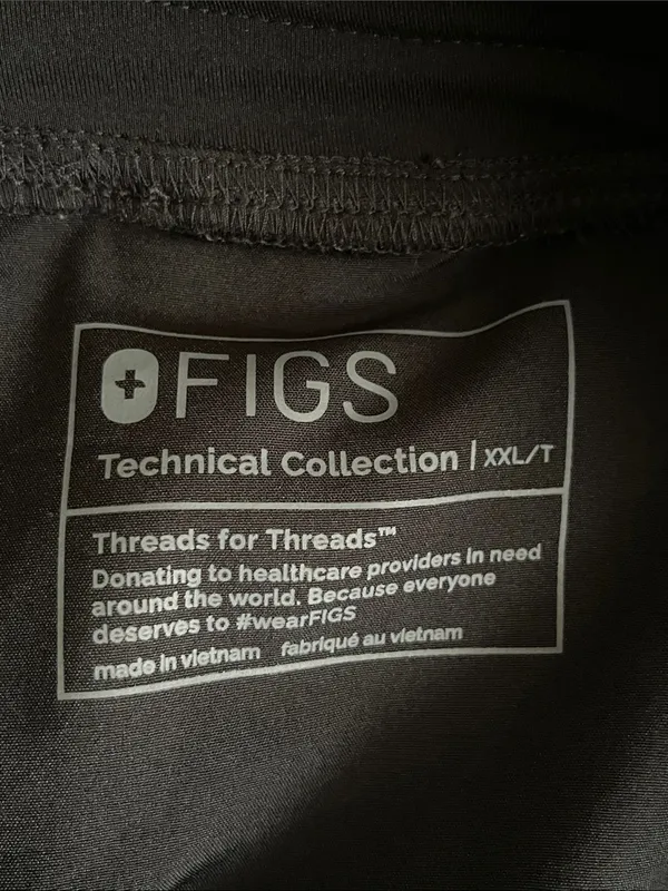 Figs Alva high waisted tapered pants black size XXL/T - Image 7