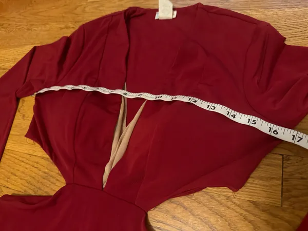 Rubber Ducky Burgundy Long sleeve Cutout Evening Dress size M - Image 6