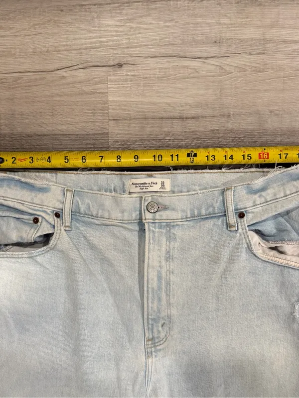 Abercrombie & Fitch Women's High Rise 90s Relaxed Wide Leg Jeans Size 33/16 - Image 6