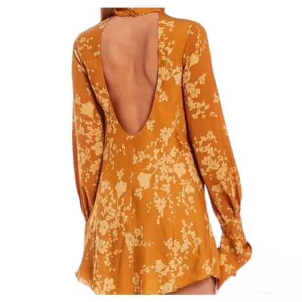 NWT Free People Aries Mini Dress Size S Open Back - Image 2