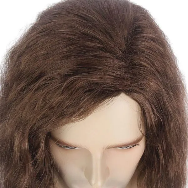 NWT STfantasy Men’s Long Wavy Brown Rocker Wig 80s 90s‎ Cosplay Costume - Image 5